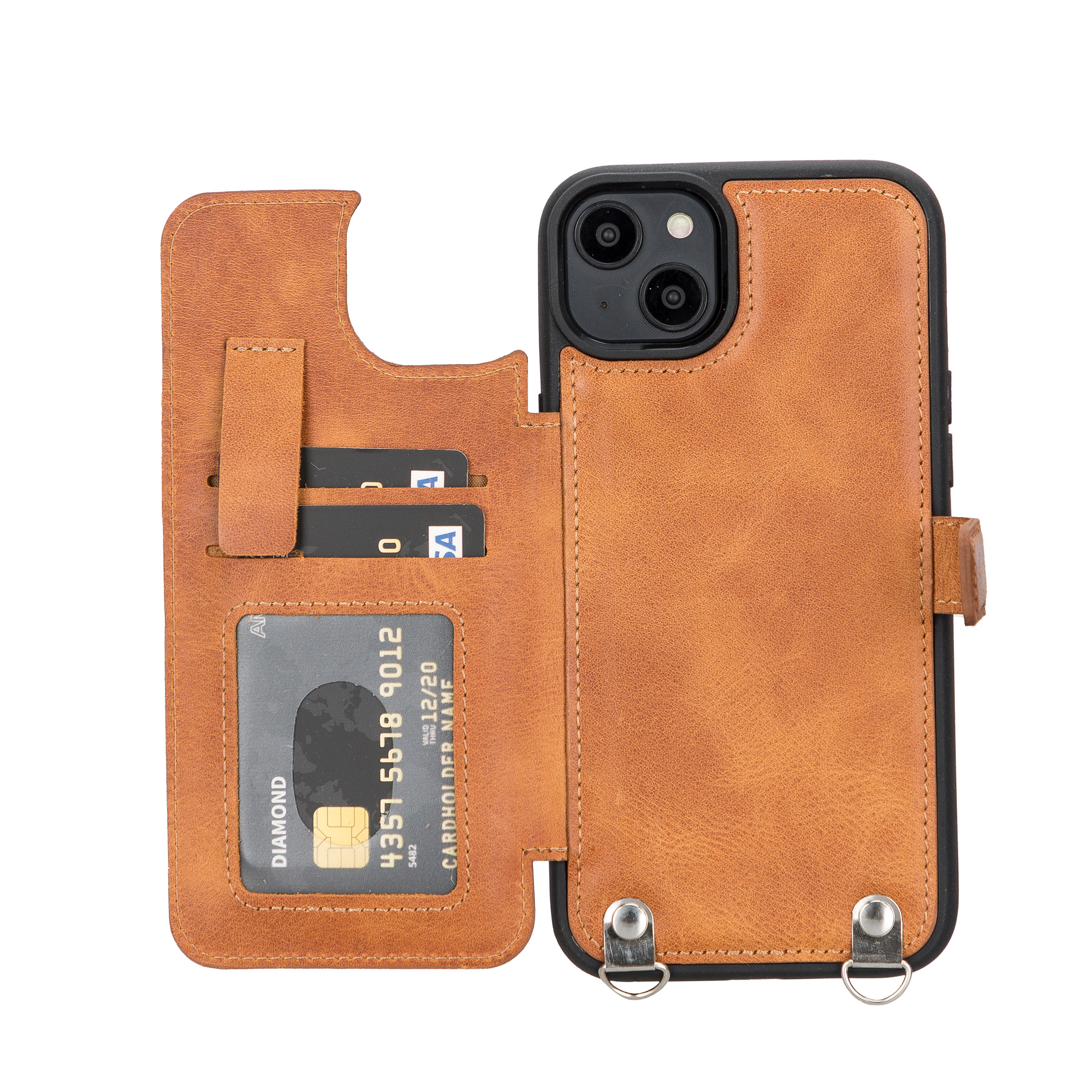 Fermo Leather Crossbody Wallet Phone Case for iPhone 14 Plus – Venito  Leather