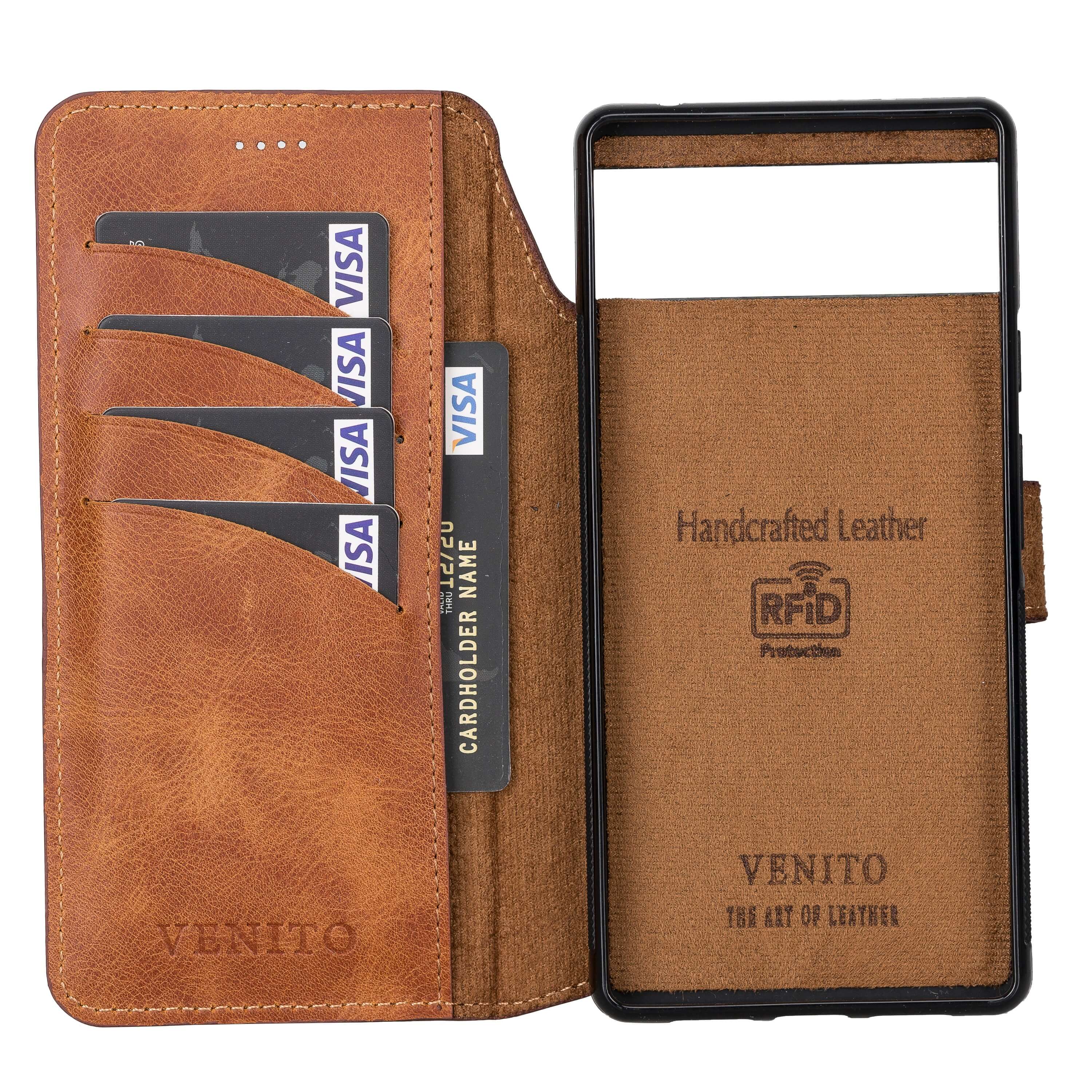 Ravenna Leather Google Pixel 6 Detachable Wallet Case - Venito – Venito  Leather
