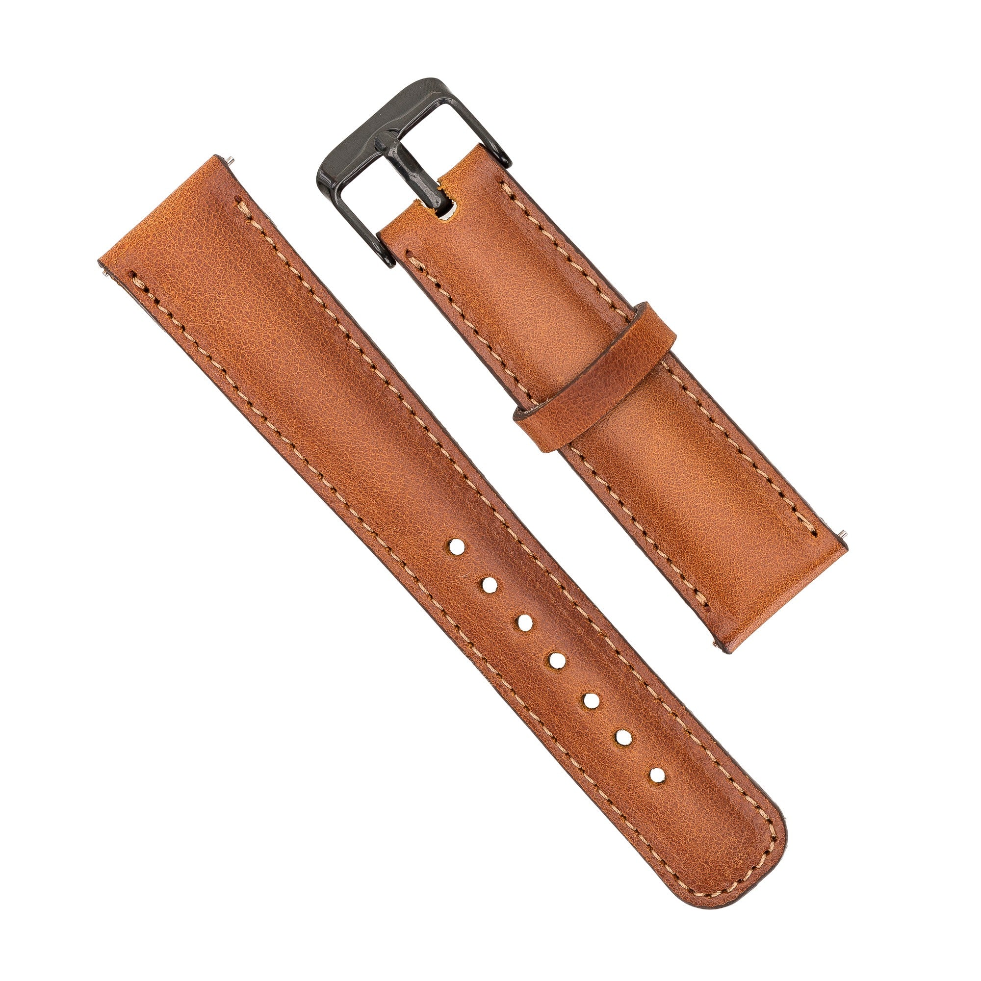 Louis Vuitton Monogram Leather Strap for Watches Brown & Pink 20mm