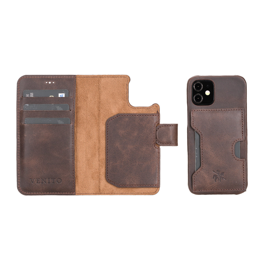 Florence RFID Blocking Leather Wallet Case for iPhone 12 Mini