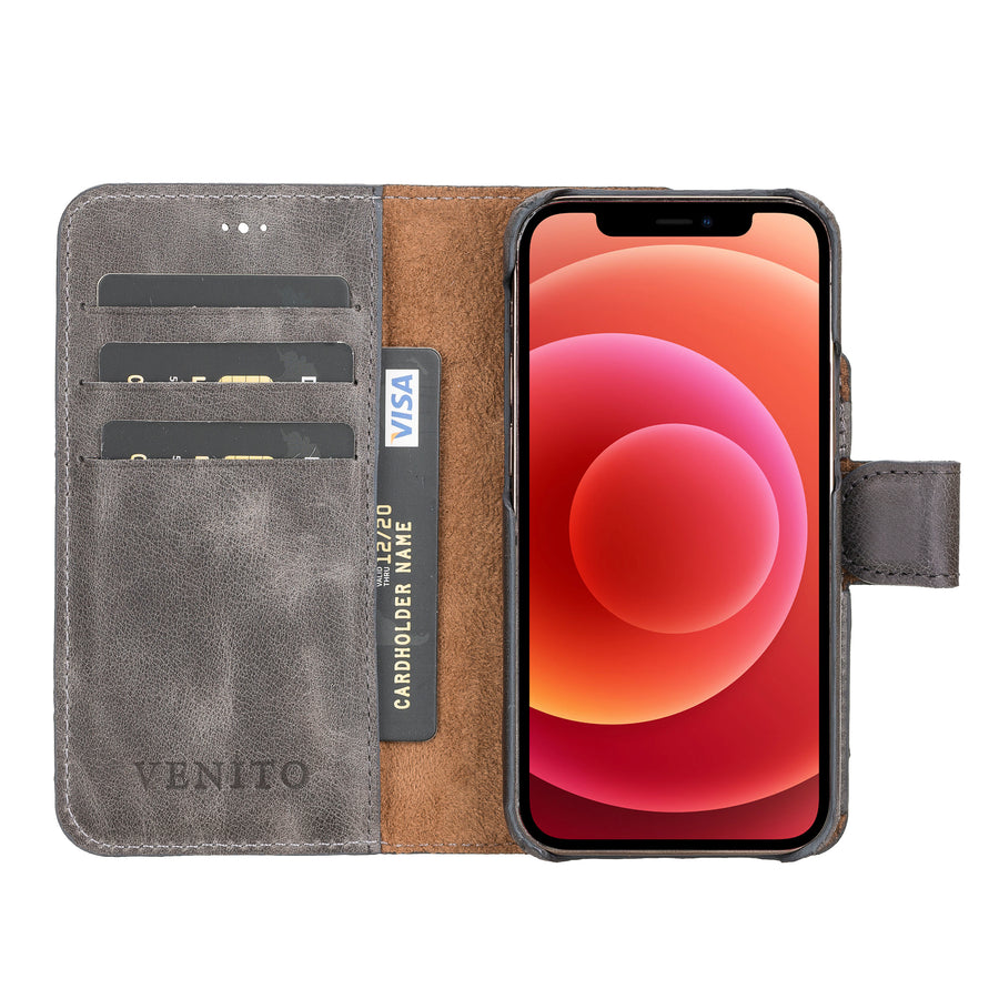 Florence RFID Blocking Leather Wallet Case for iPhone 12 Mini