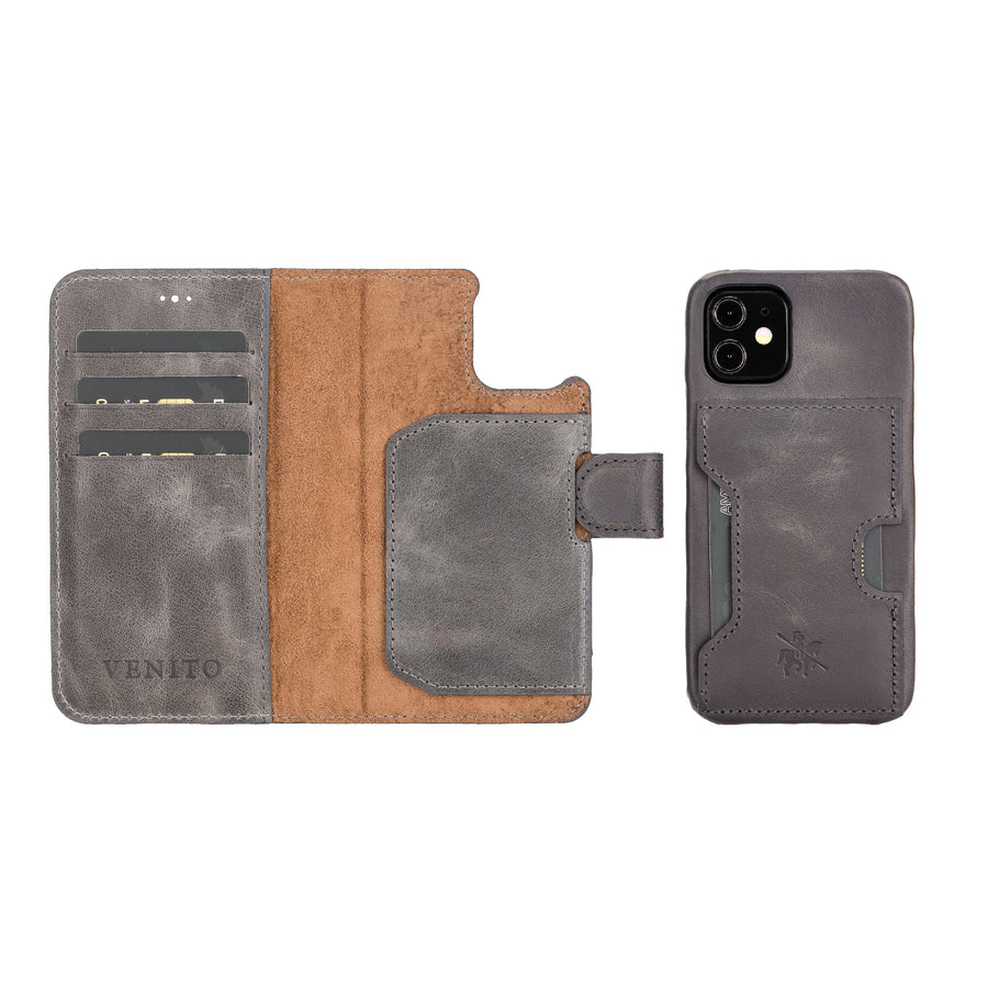 Florence RFID Blocking Leather Wallet Case for iPhone 12 Mini