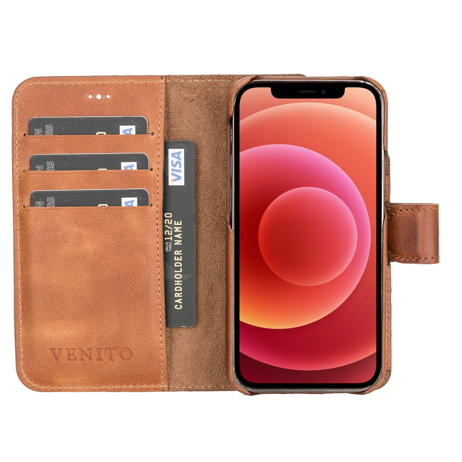 Florence RFID Blocking Leather Wallet Case for iPhone 12 Mini