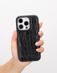 Funda de cuero Lucca Snap On para iPhone 15 Pro