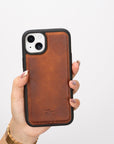 Lucca Snap On Leather Case for iPhone 15 Plus