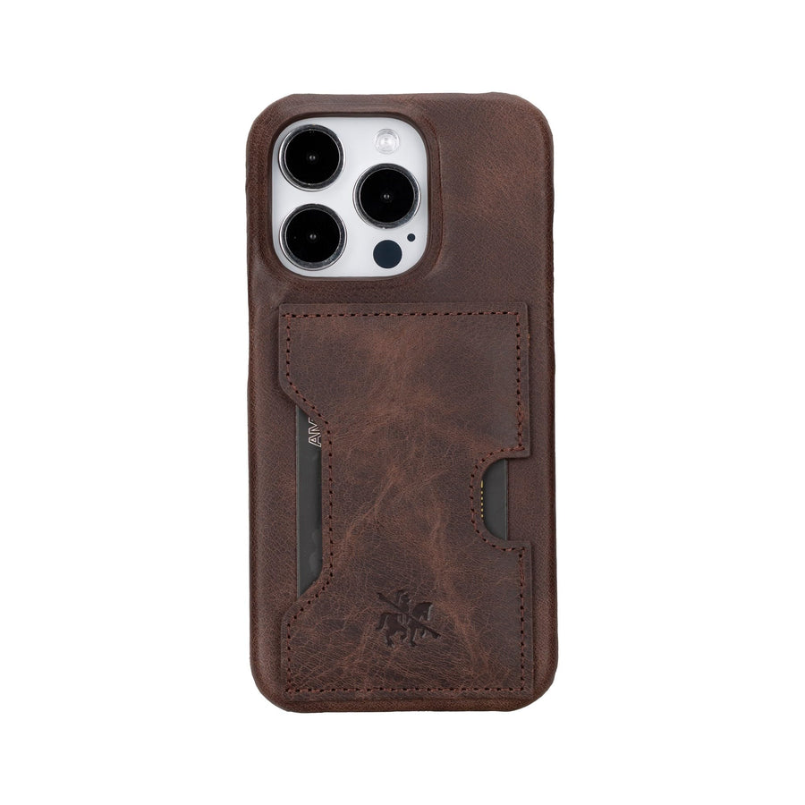 Funda tipo billetera de cuero con bloqueo RFID Florence para iPhone 15 Pro