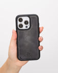 Funda de cuero Lucca Snap On para iPhone 15 Pro