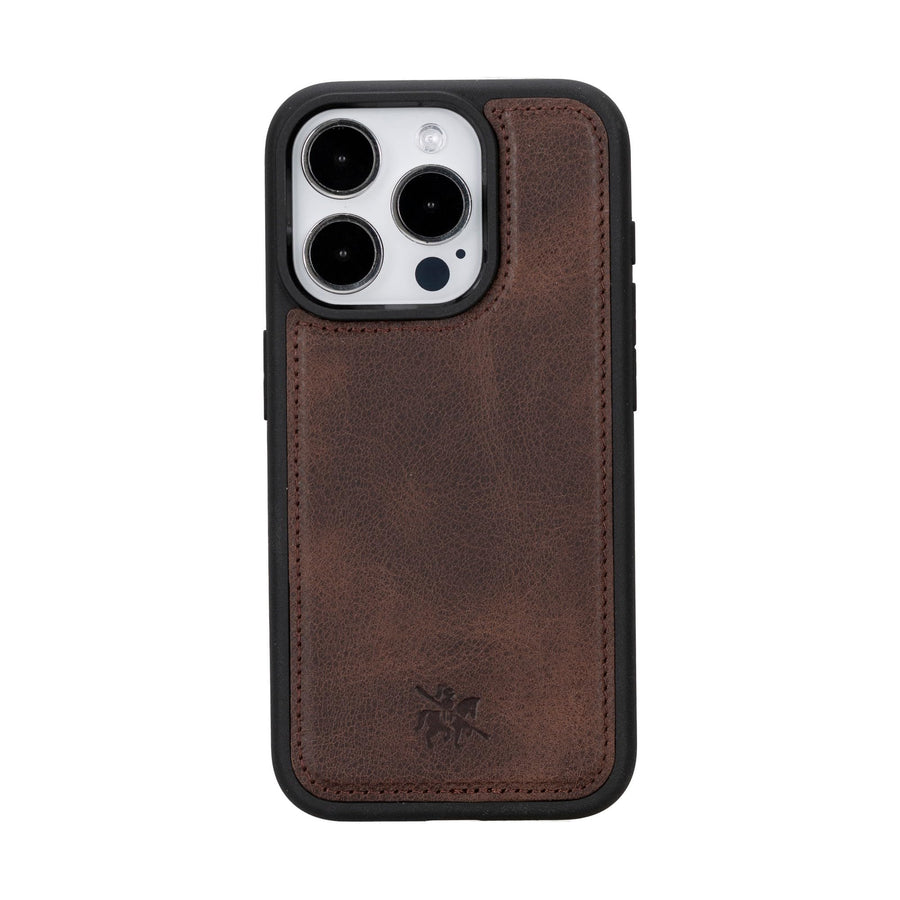 Funda de cuero Lucca Snap On para iPhone 15 Pro