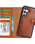 Magic Samsung Galaxy S25 Detachable Leather Wallet Case