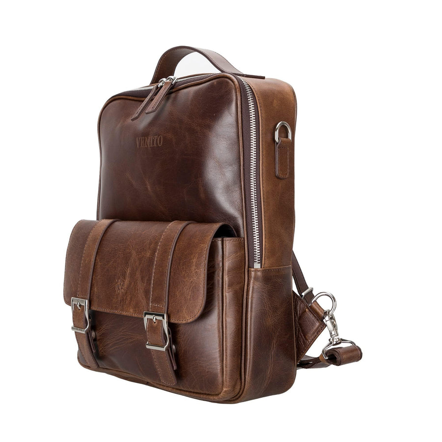 Sicily Unisex 14" Leather Laptop Backpack