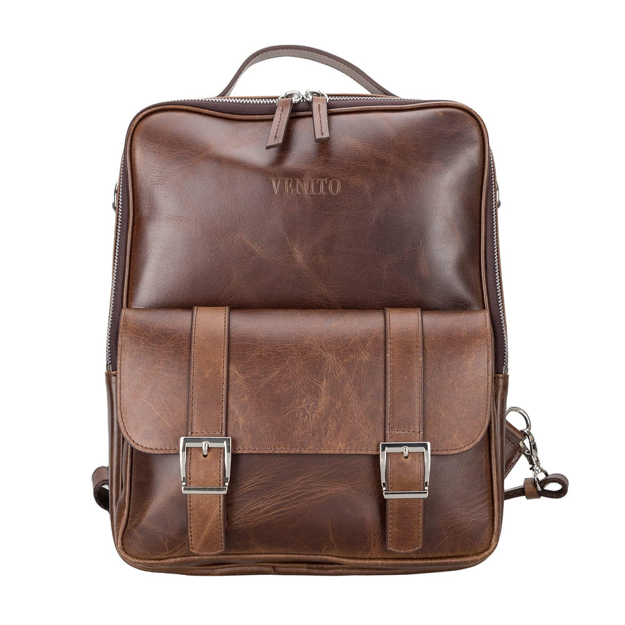 Sicily Unisex 14" Leather Laptop Backpack