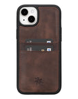 Funda tipo billetera de cuero Capri Snap On para iPhone 15 Plus