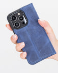 Funda tipo billetera de cuero desmontable con bloqueo RFID Ravenna para iPhone 14 Pro