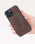 Funda de cuero Lucca Snap On para iPhone 13 Pro