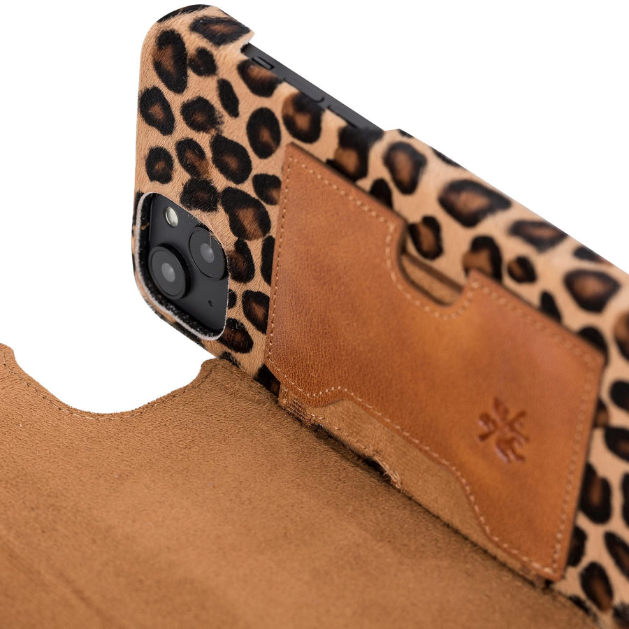 Funda tipo billetera de cuero con bloqueo RFID Florence para iPhone 14 Plus