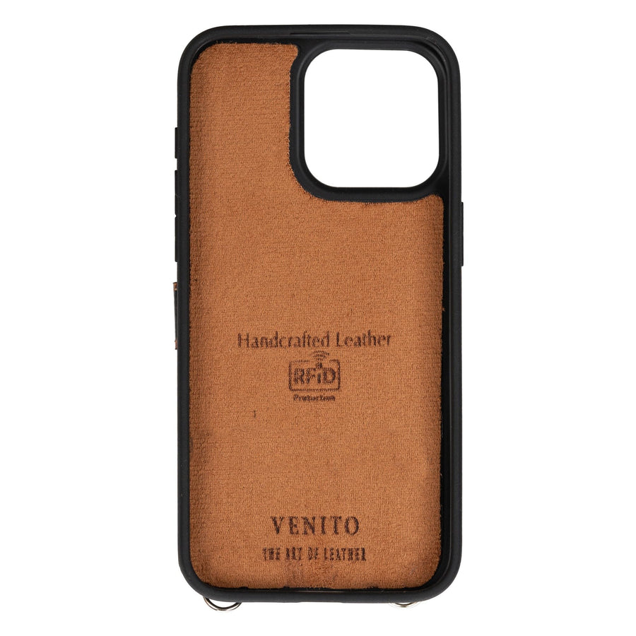 Fermo Funda de cuero para teléfono con billetera cruzada para iPhone 15 Pro Max