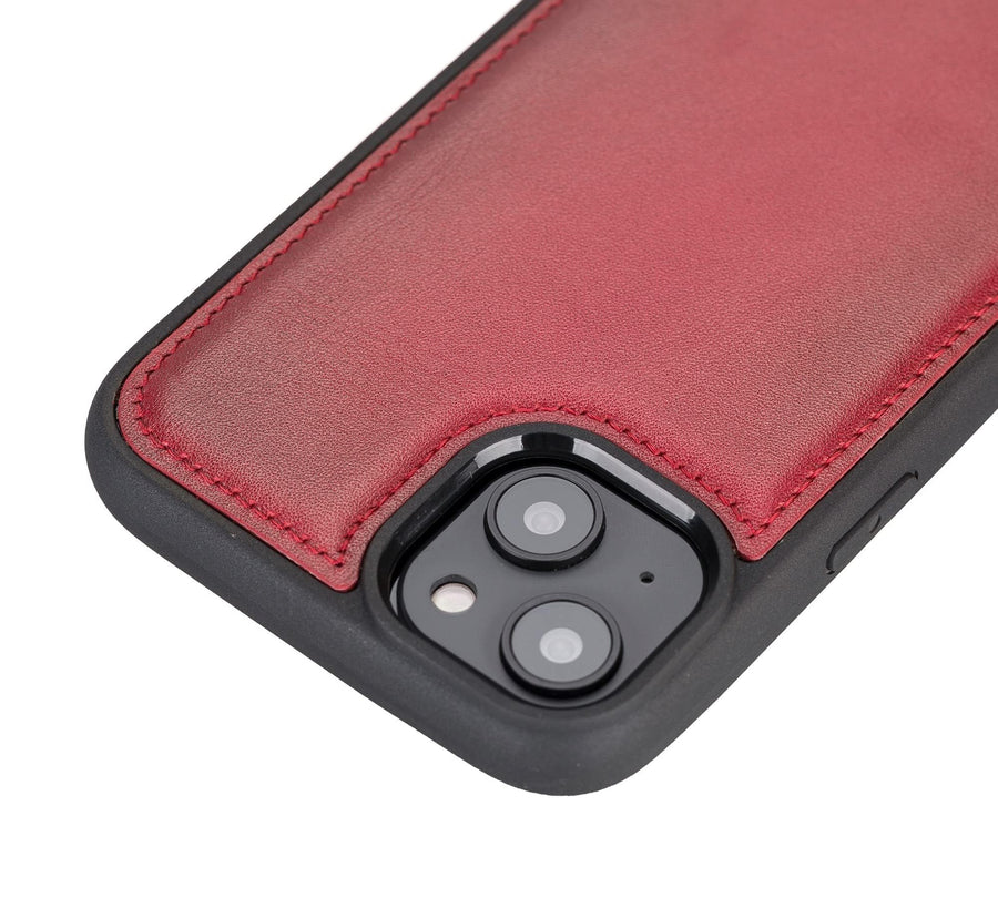 Funda de cuero Lucca a presión para iPhone 14 Plus