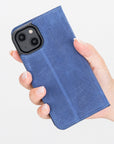 Funda tipo billetera de cuero desmontable con bloqueo RFID Ravenna para iPhone 14