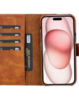 Florence RFID Blocking Leather Wallet Case for iPhone 15