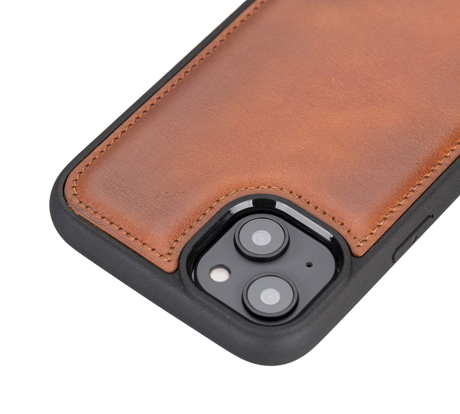 Funda de cuero Lucca a presión para iPhone 14 Plus