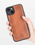 Funda de cuero Lucca a presión para iPhone 14 Plus