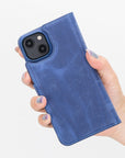 Funda tipo billetera de cuero con bloqueo RFID Florence para iPhone 14