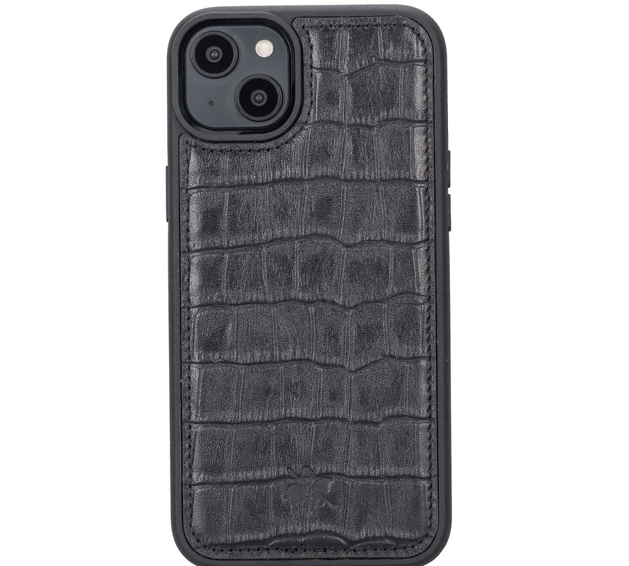 Funda de cuero Lucca a presión para iPhone 14 Plus