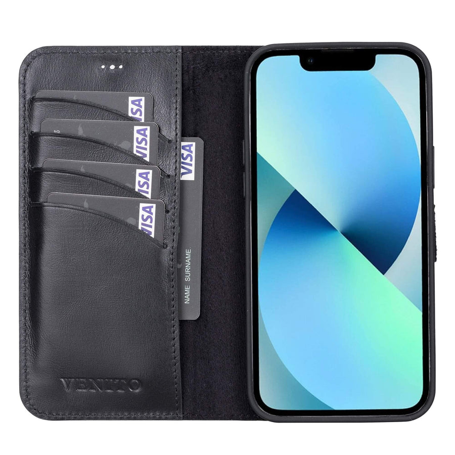 Funda tipo cartera de cuero desmontable con bloqueo RFID Ravenna para iPhone 13 Pro Max