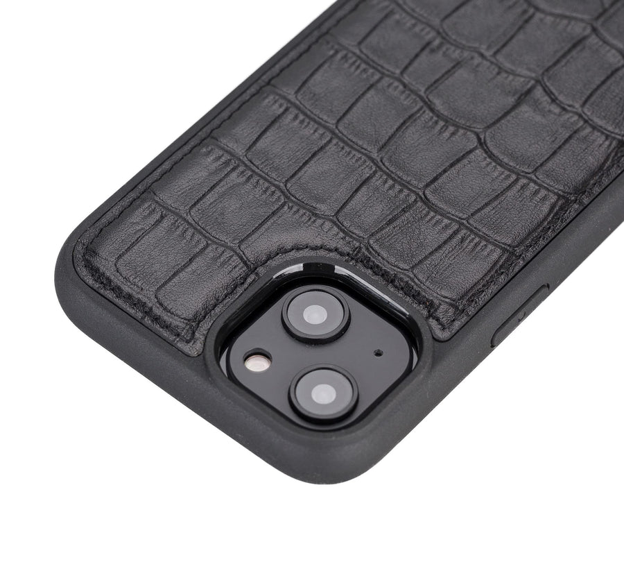 Funda de cuero Lucca a presión para iPhone 14