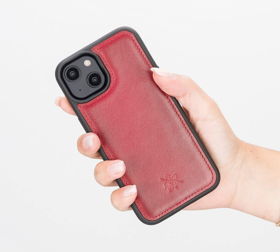 Funda de cuero Lucca a presión para iPhone 14