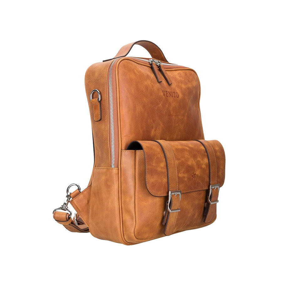 Sicily Unisex 14" Leather Laptop Backpack