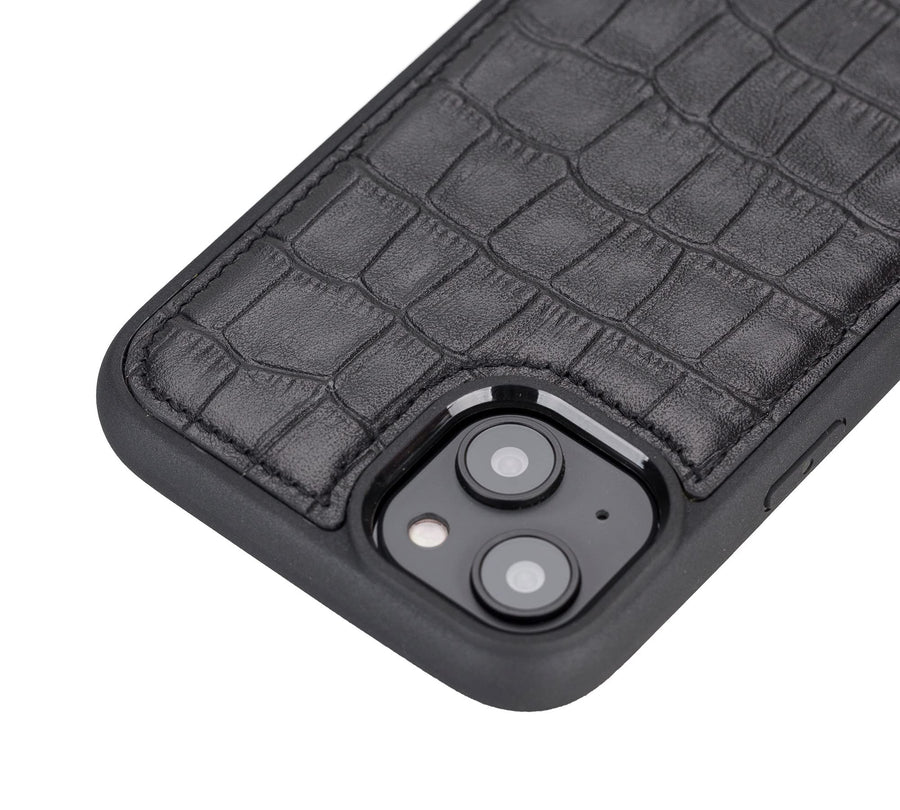 Funda de cuero Lucca a presión para iPhone 14 Plus