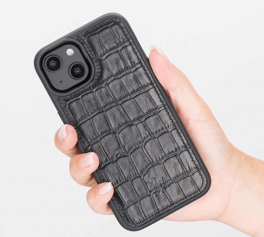 Funda de cuero Lucca a presión para iPhone 14