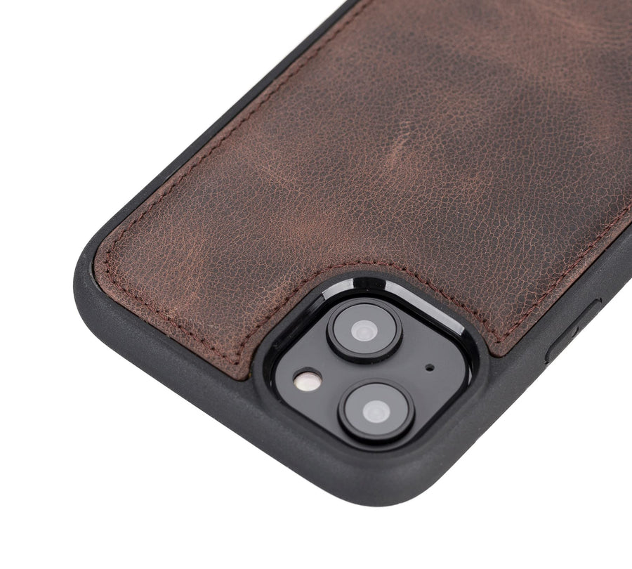 Funda de cuero Lucca a presión para iPhone 14 Plus