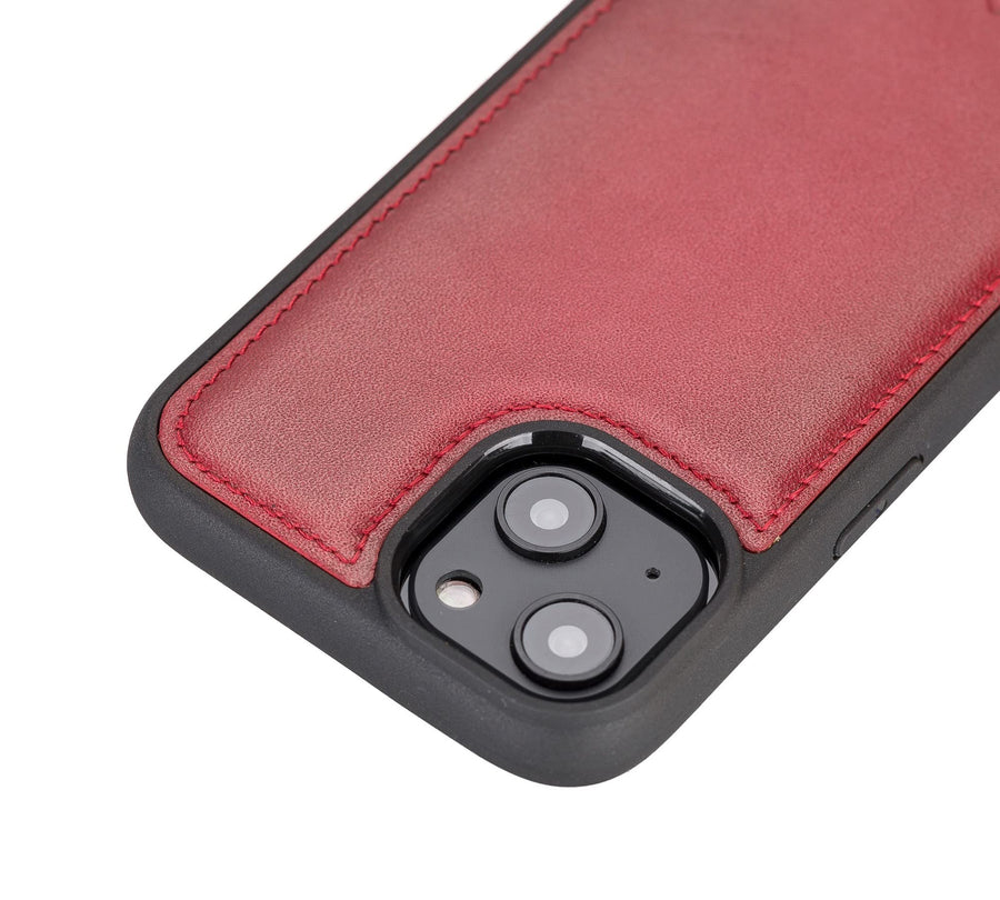 Funda de cuero Lucca a presión para iPhone 14