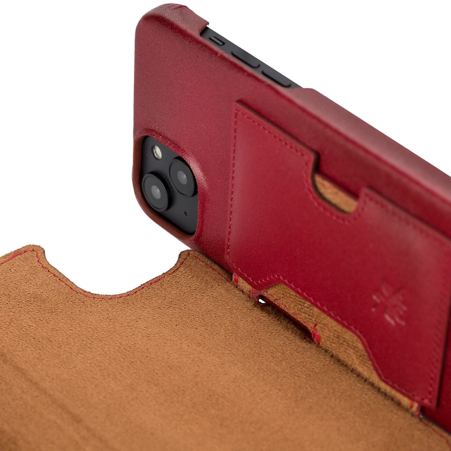 Funda tipo billetera de cuero con bloqueo RFID Florence para iPhone 14 Plus