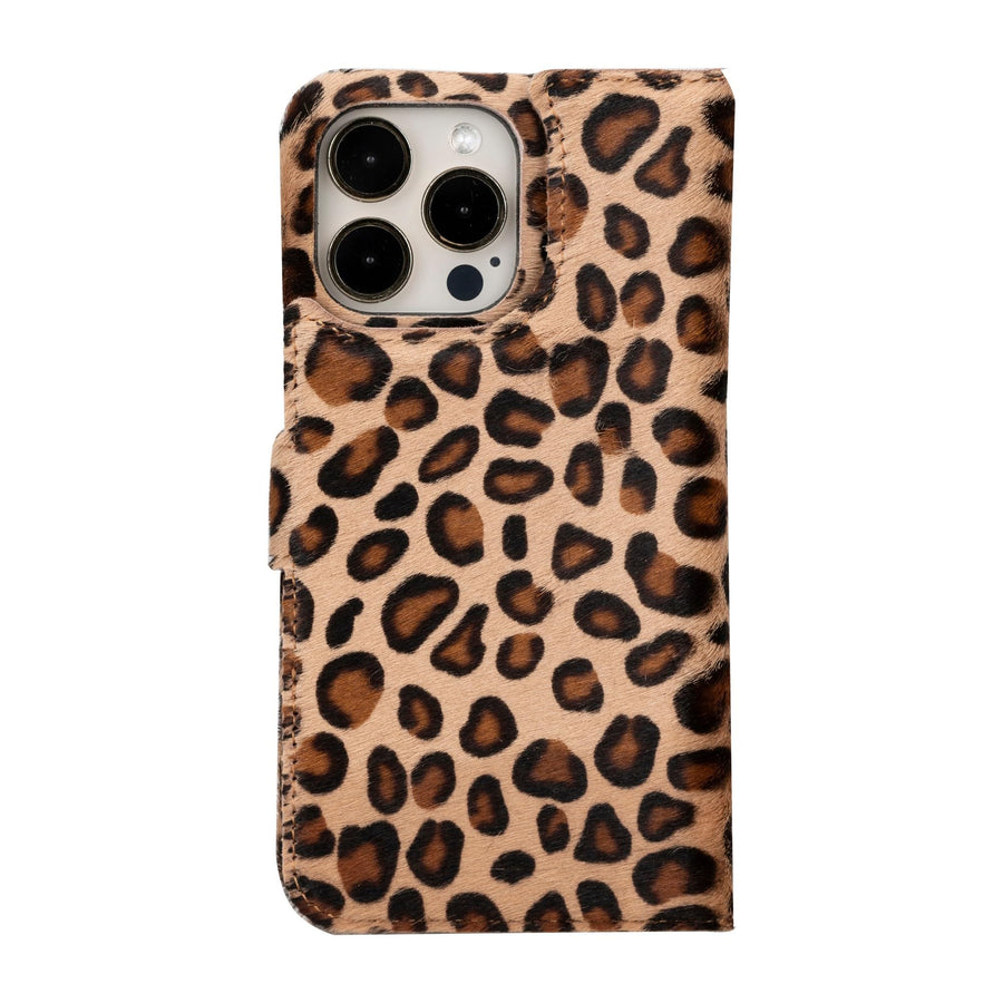 Funda tipo billetera de cuero con bloqueo RFID Florence para iPhone 15 Pro Max