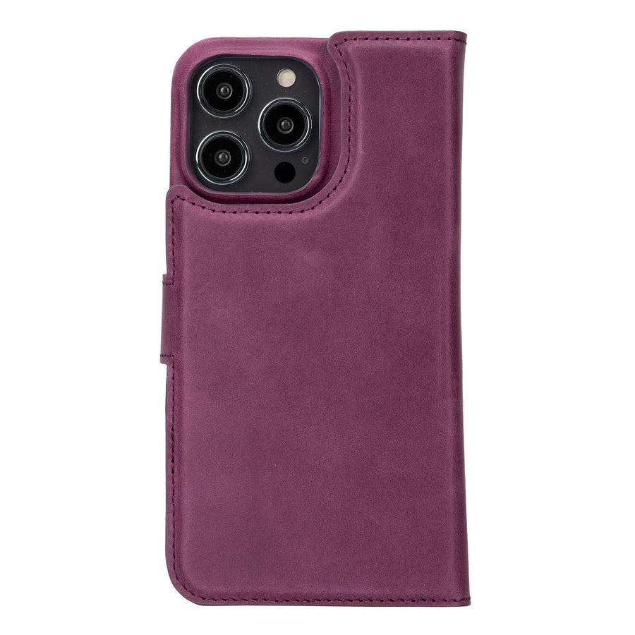 Funda tipo billetera de cuero con bloqueo RFID Florence para iPhone 14 Pro