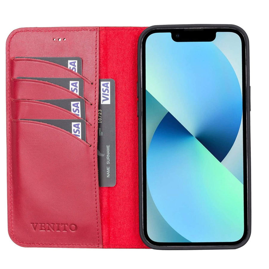 Funda tipo cartera de cuero desmontable con bloqueo RFID Ravenna para iPhone 13 Pro Max