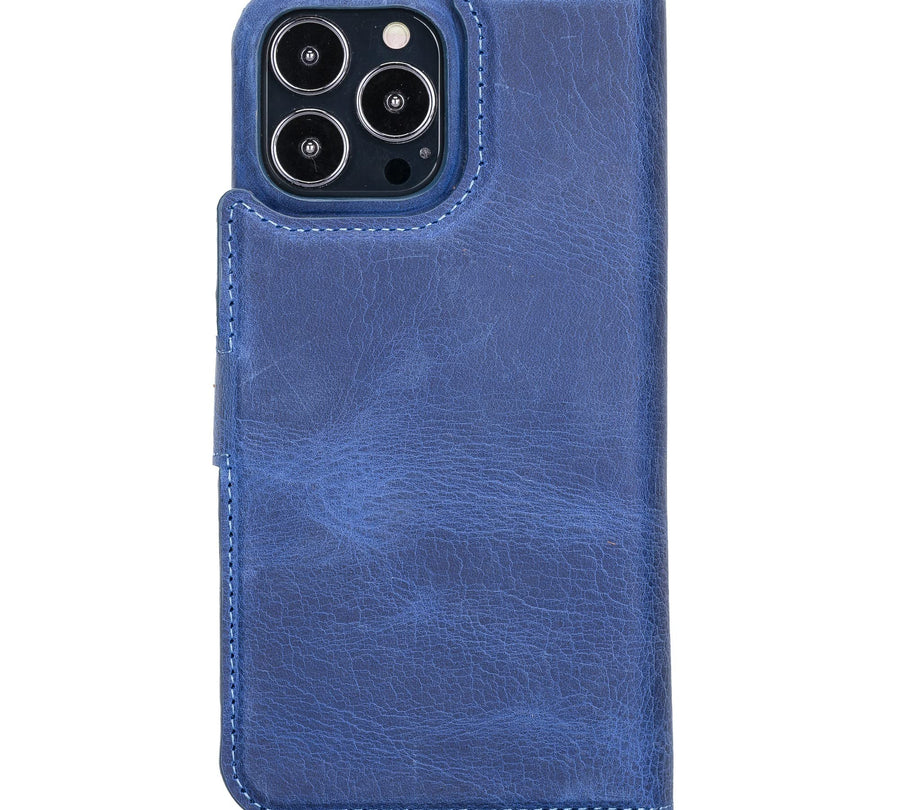 Funda tipo billetera de cuero con bloqueo RFID Florence para iPhone 14 Pro Max