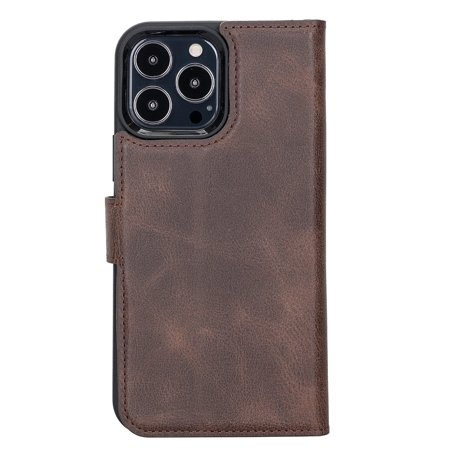 Funda tipo cartera de cuero desmontable con bloqueo RFID Ravenna para iPhone 13 Pro Max