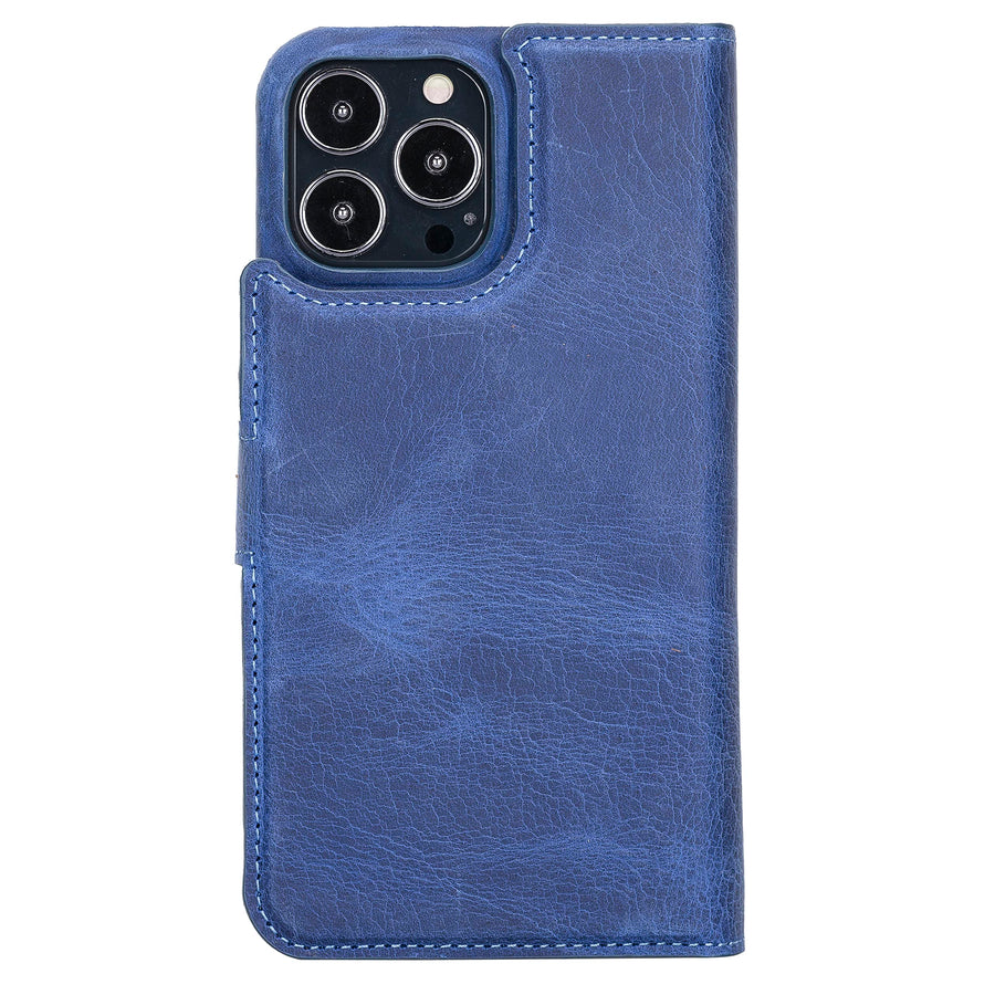 Funda tipo billetera de cuero con bloqueo RFID Florence para iPhone 14 Pro