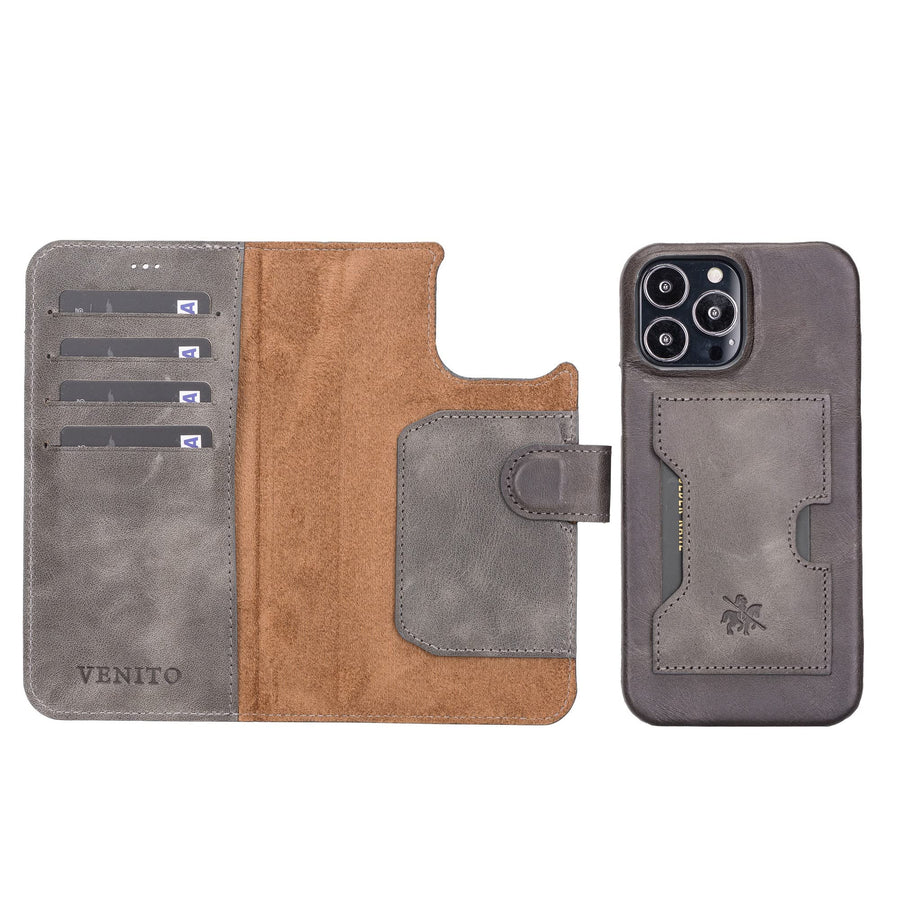 Funda tipo billetera de cuero con bloqueo RFID Florence para iPhone 14 Plus