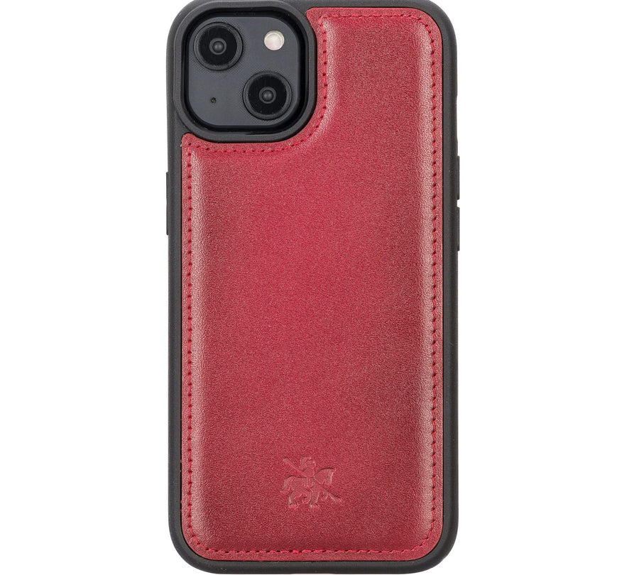 Funda de cuero Lucca a presión para iPhone 14