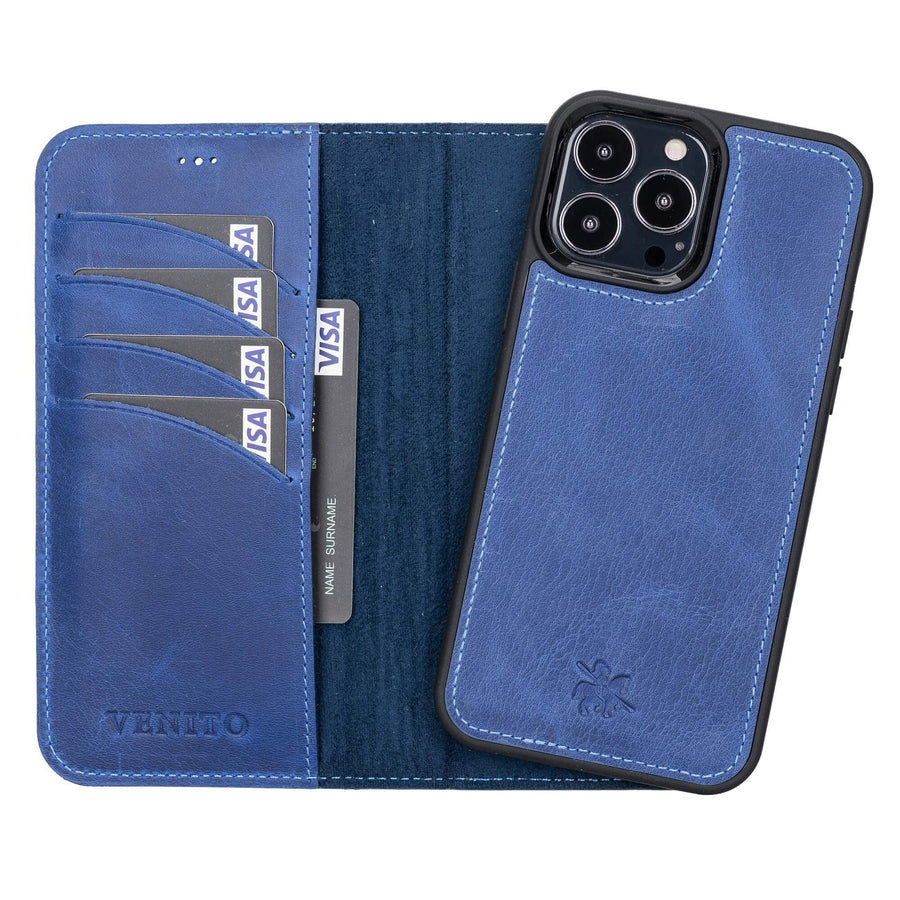 Funda tipo cartera de cuero desmontable con bloqueo RFID Ravenna para iPhone 13 Pro Max