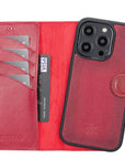 Funda tipo billetera de cuero desmontable con bloqueo RFID Ravenna para iPhone 14 Pro