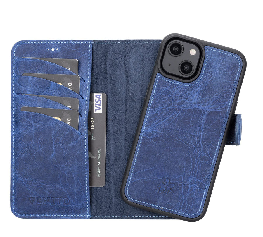 Funda tipo billetera de cuero desmontable con bloqueo RFID Ravenna para iPhone 14