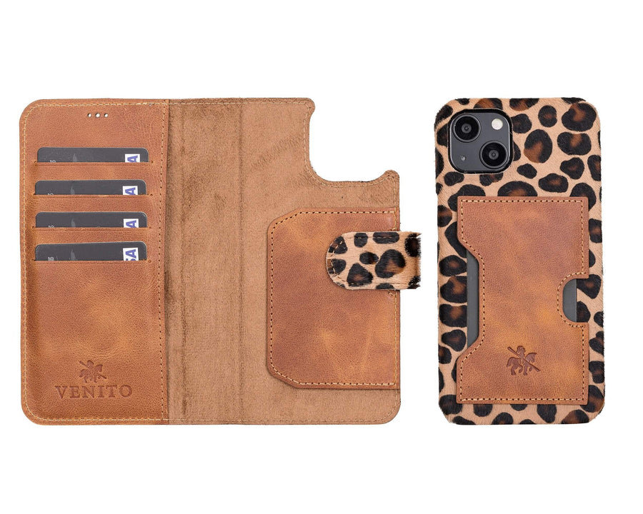 Funda tipo billetera de cuero con bloqueo RFID Florence para iPhone 14