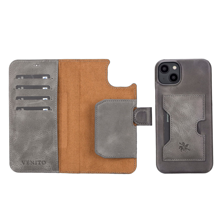 Funda tipo billetera de cuero con bloqueo RFID Florence para iPhone 14 Plus