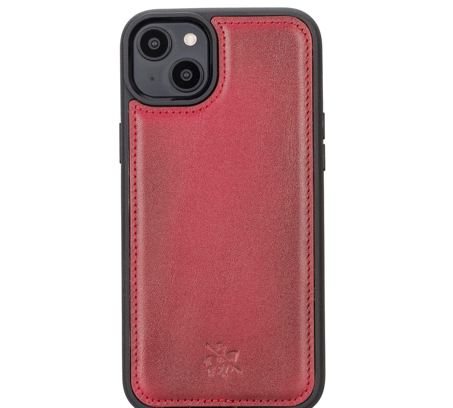 Funda de cuero Lucca a presión para iPhone 14 Plus